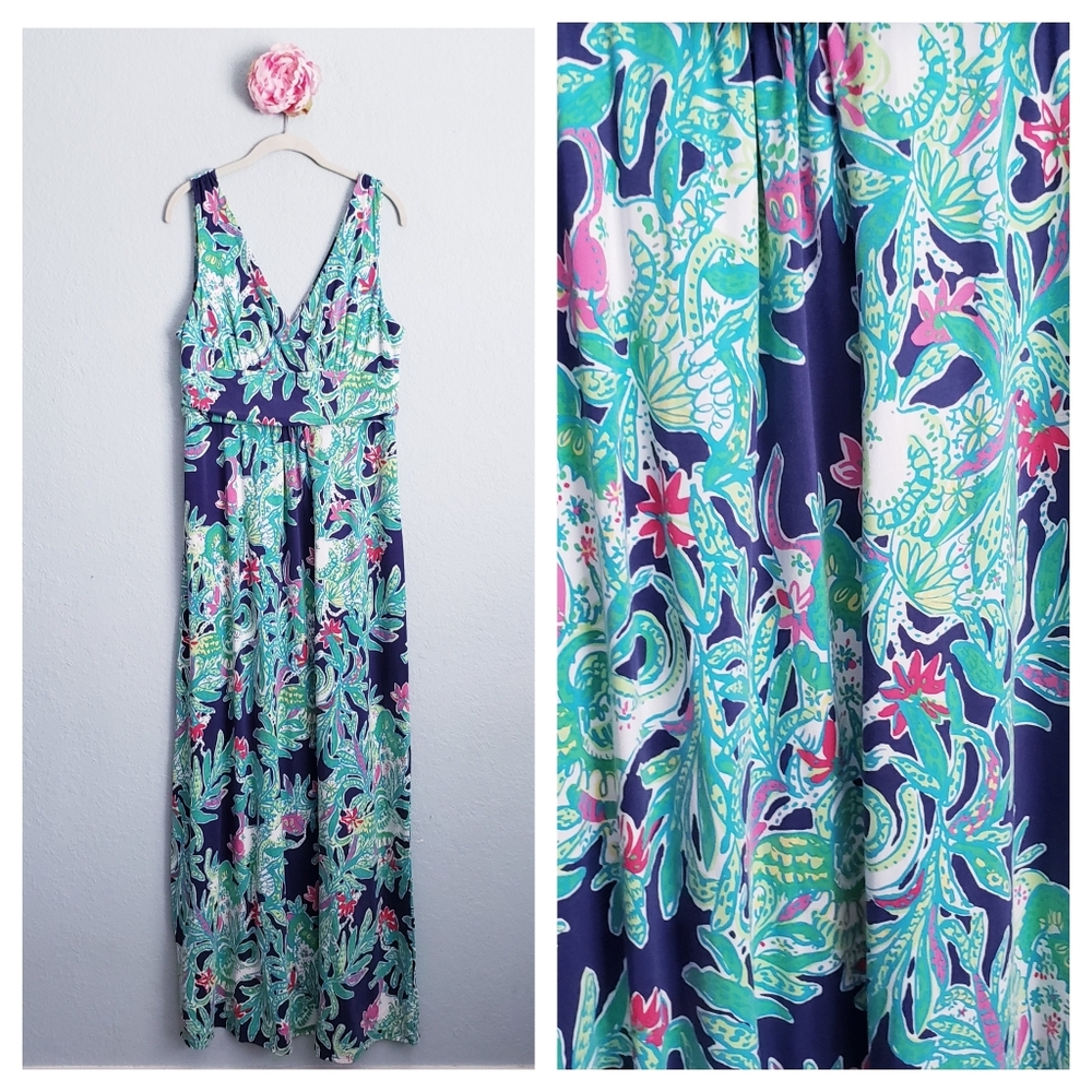 Lilly Pulitzer Sloane Maxi Dress in Navy Trunk Show
